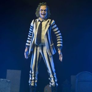 Beetlejuice 1988 Figura Beetlejuice Black and White Striped Suit 18 cm