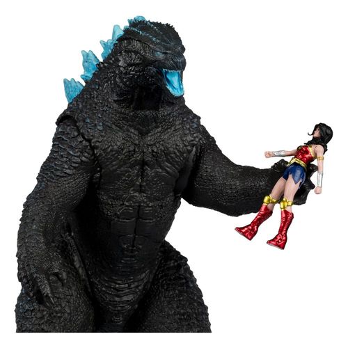 DC Justice League Monsterverse DC Multiverse Pack de 2 Figuras Wonder Woman Vs. Atomic Blast Godzilla 18 cm - Imagen 5
