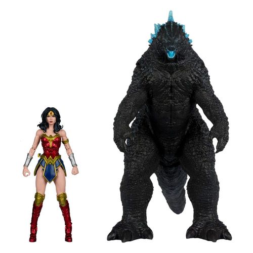 DC Justice League Monsterverse DC Multiverse Pack de 2 Figuras Wonder Woman Vs. Atomic Blast Godzilla 18 cm - Imagen 4