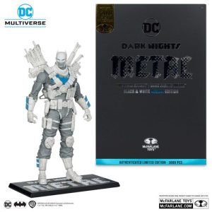 DC Multiverse Figura The Grim Knight (Dark Nights Metal) (Black & White Accent Edition) (Gold Label) 18 cm