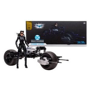DC Multiverse Vehículo Batpod with Catwoman (The Dark Knight Rises)