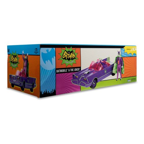 DC Retro Figura y vehículo Batman 66 Batmobil with Joker (Gold Label) - Imagen 4