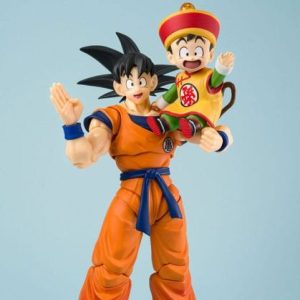 Dragon Ball Figura S.H.Figuarts Son Goku & Son Gohan Kid & Kintoun 14 cm & 6 cm