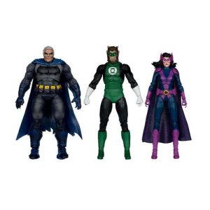 Pack CHASE de 3 Figuras Batman (Battle Damage Blue) (The Dark Knight Returns), Green Lantern (Green Lantern Corps and Huntress (The New 52)