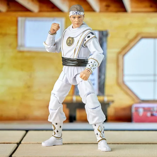 Power Rangers Lightning Collection Mighty Morphin X Cobra Kai Daniel LaRusso Morphed White Crane Ranger - Imagen 4