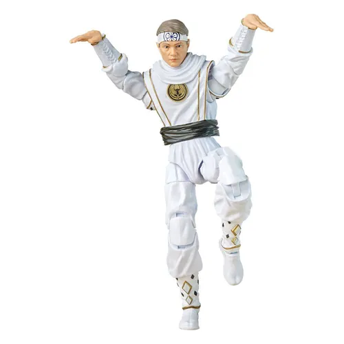 Power Rangers Lightning Collection Mighty Morphin X Cobra Kai Daniel LaRusso Morphed White Crane Ranger - Imagen 2