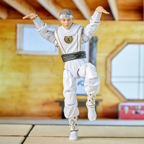 Power Rangers Lightning Collection Mighty Morphin X Cobra Kai Daniel LaRusso Morphed White Crane Ranger - Imagen 9