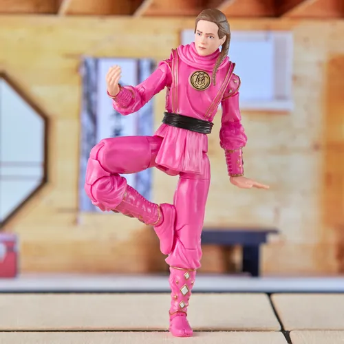 Power Rangers x Cobra Kai Ligtning Collection Figura Morphed Samantha LaRusso Pink Mantis Ranger - Imagen 5