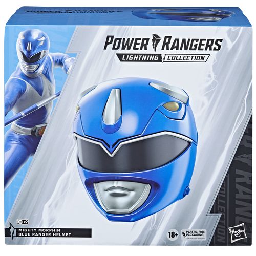Power Rangers Lightning Collection Mighty Morphin Blue Ranger Helmet - Imagen 3