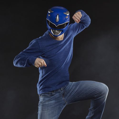 Power Rangers Lightning Collection Mighty Morphin Blue Ranger Helmet - Imagen 7