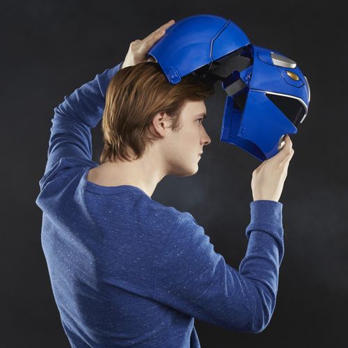 Power Rangers Lightning Collection Mighty Morphin Blue Ranger Helmet - Imagen 8