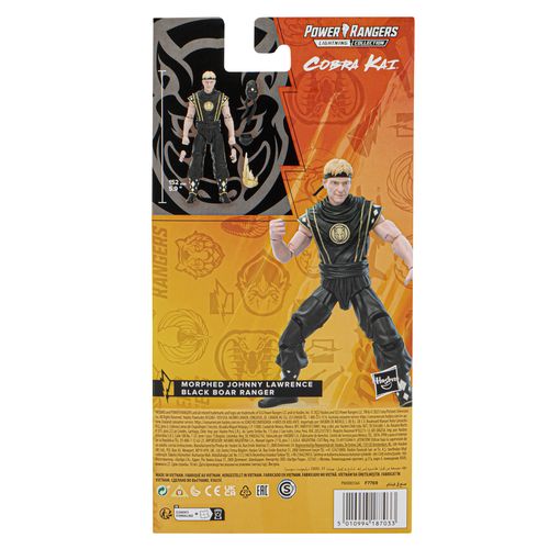 Power Rangers Lightning Collection Mighty Morphin X Cobra Kai Johnny Lawrence Morphed Black Boar Ranger - Imagen 4