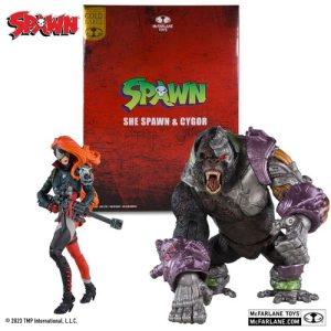 Spawn Pack de 2 Figuras She Spawn & Cygor (Gold Label) 18 cm