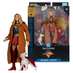 Supergirl (2026) DC Theatrical Deluxe Edition Figura Supergirl & Krypto (Gold Label) 17 cm