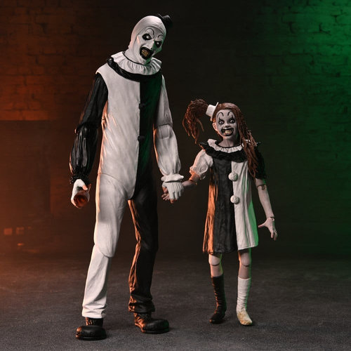 Terrifier 2 2 pack Figuras Ultimate Art the Clown & Little Pale Girl 18 cm - Imagen 13