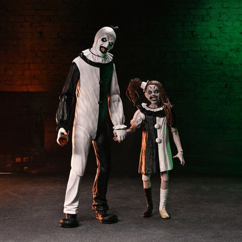 Terrifier 2 2 pack Figuras Ultimate Art the Clown & Little Pale Girl 18 cm - Imagen 6