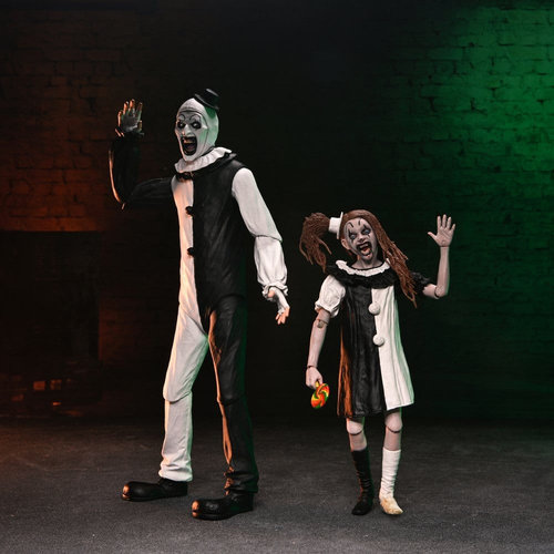 Terrifier 2 2 pack Figuras Ultimate Art the Clown & Little Pale Girl 18 cm - Imagen 5