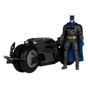 The Flash DC Multiverse Vehículo Batcycle with Batman