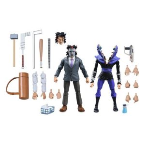 Tortugas Ninja (Cartoon) Pack de 2 Figuras Business Suit Casey Jones & Split Foot Soldier 18 cm