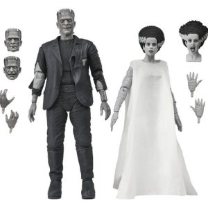 Universal Monsters Pack de 2 Figuras La novia de Frankenstein 90th Anniversary The Monster & His Mate (B&W) 18 cm